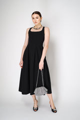 Philosophy di Lorenzo Serafini Panel Stitch Midi Dress in Black