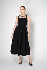 Philosophy di Lorenzo Serafini Panel Stitch Midi Dress in Black