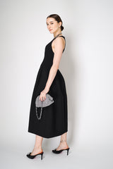 Philosophy di Lorenzo Serafini Panel Stitch Midi Dress in Black