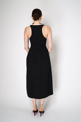 Philosophy di Lorenzo Serafini Panel Stitch Midi Dress in Black