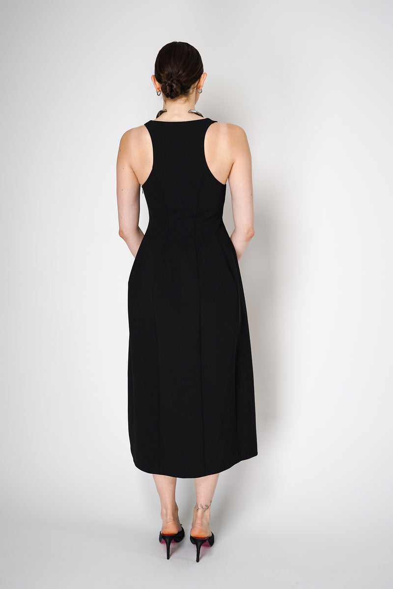 Philosophy di Lorenzo Serafini Panel Stitch Midi Dress in Black