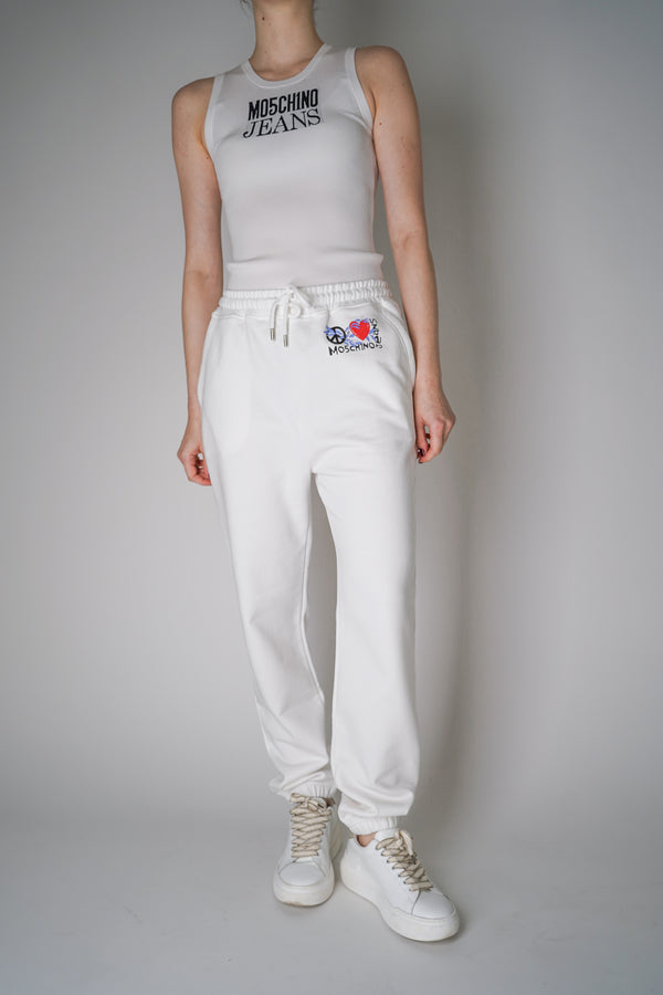 Moschino Jeans Pull-on Joggers in White