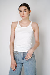 Dorothee Schumacher Fine Rib Cotton Tank Top in White