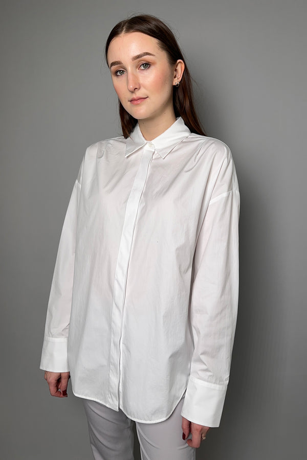 Lorena Antoniazzi Cocoon Back Shirt in White Vancouver. Shop Online or in Store.