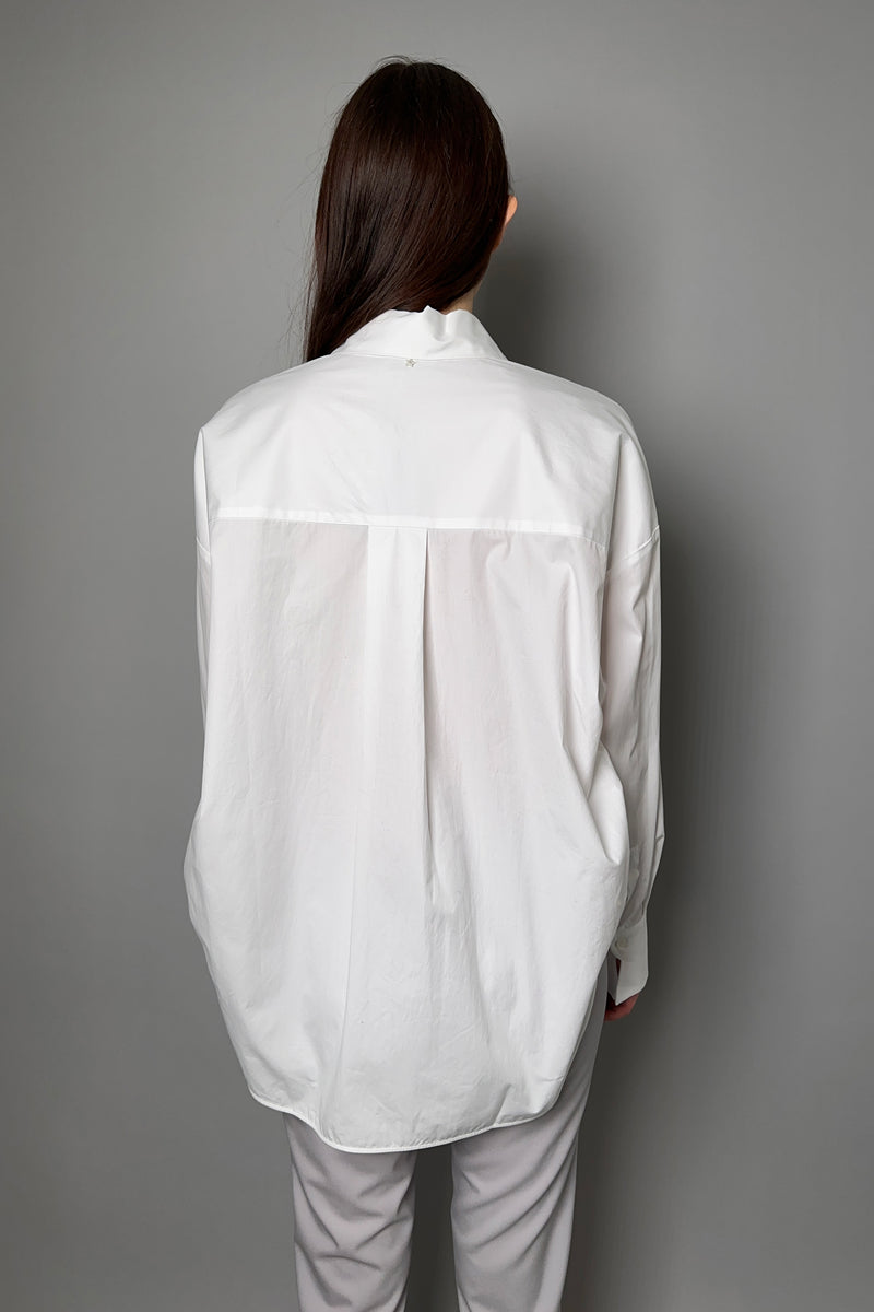 Lorena Antoniazzi Cocoon Back Shirt in White - Ashia Mode - Vancouver BC