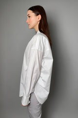 Lorena Antoniazzi Cocoon Back Shirt in White - Ashia Mode - Vancouver BC