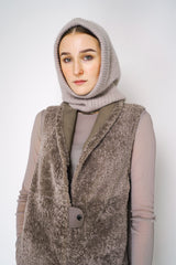 Herno Alpaca Blend Balaclava Hood in Beige Taupe Vancouver. Shop Online or in Store. 