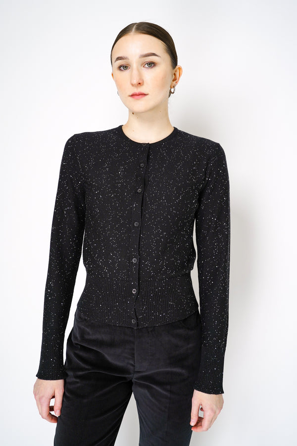 Lorena Antoniazzi Sparkly Cardigan with All Over Sequin Details in Black