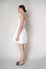 Self-Portrait White Taffeta Diamante Mini Dress