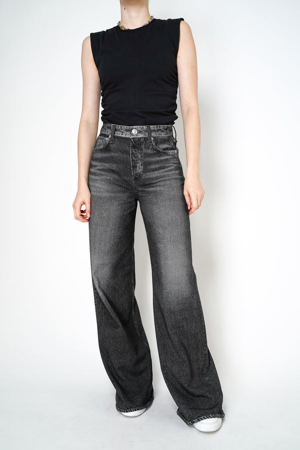 Rag & Bone Miramar Sofie Full Length Wide-Leg Pant in Washed Black