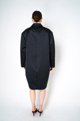 Philosophy di Lorenzo Serafini Duchess Satin Coat in Black