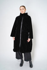 Annette Gortz Waterproof Velvet Coat in Black