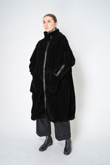 Annette Gortz Waterproof Velvet Coat in Black