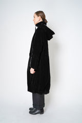 Annette Gortz Waterproof Velvet Coat in Black