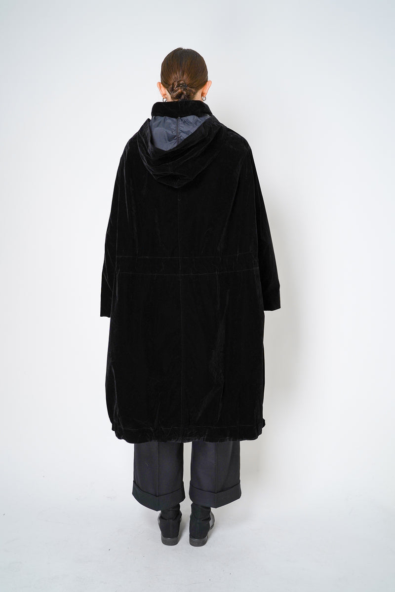 Annette Gortz Waterproof Velvet Coat in Black