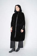 Annette Gortz Waterproof Velvet Coat in Black