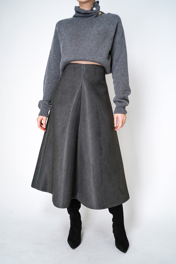 Philosophy di Lorenzo Serafini Wide Scuba Skirt in Charcoal