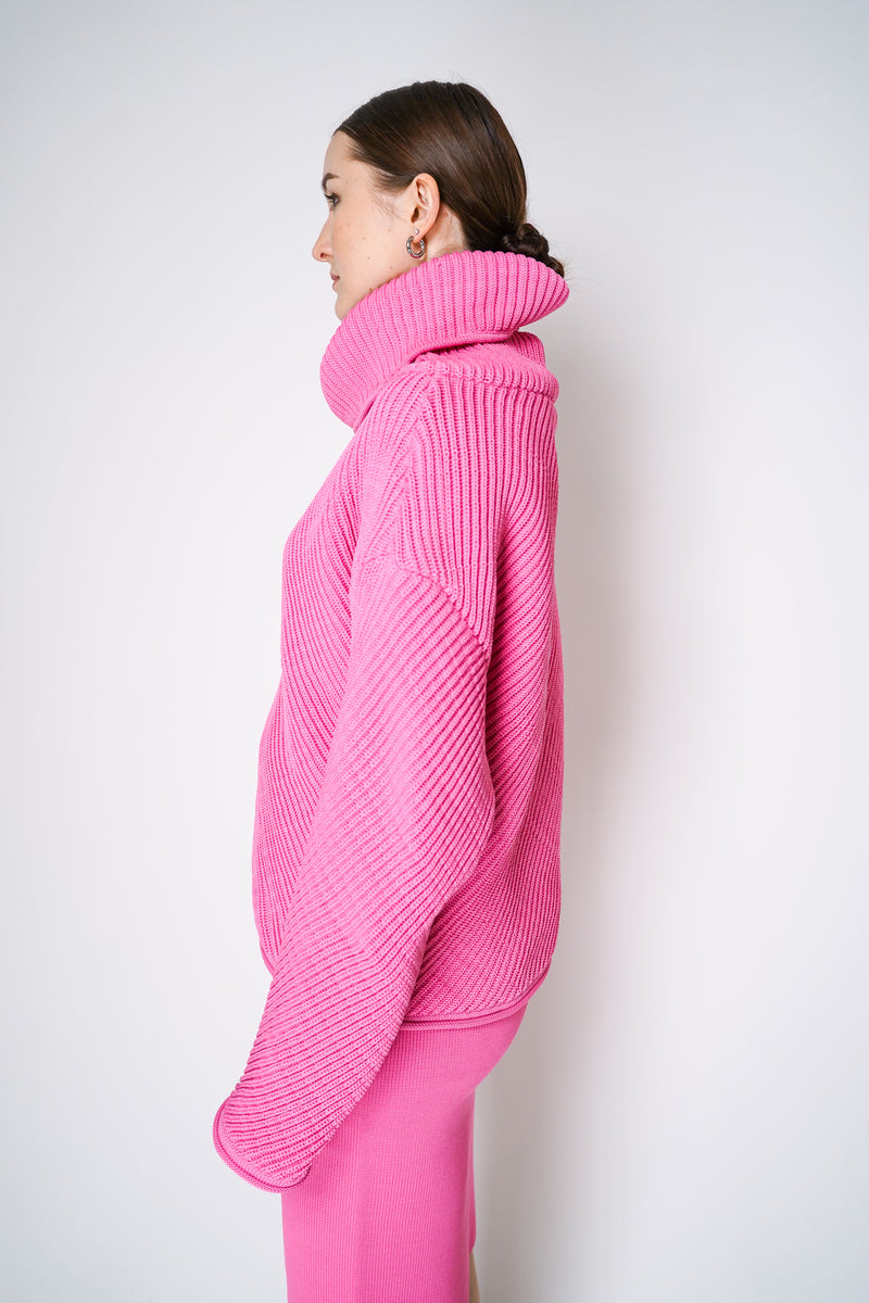 Philosophy di Lorenzo Serafini Chunky Knit Oversized Sweater in Pink