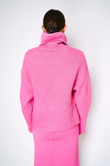 Philosophy di Lorenzo Serafini Chunky Knit Oversized Sweater in Pink