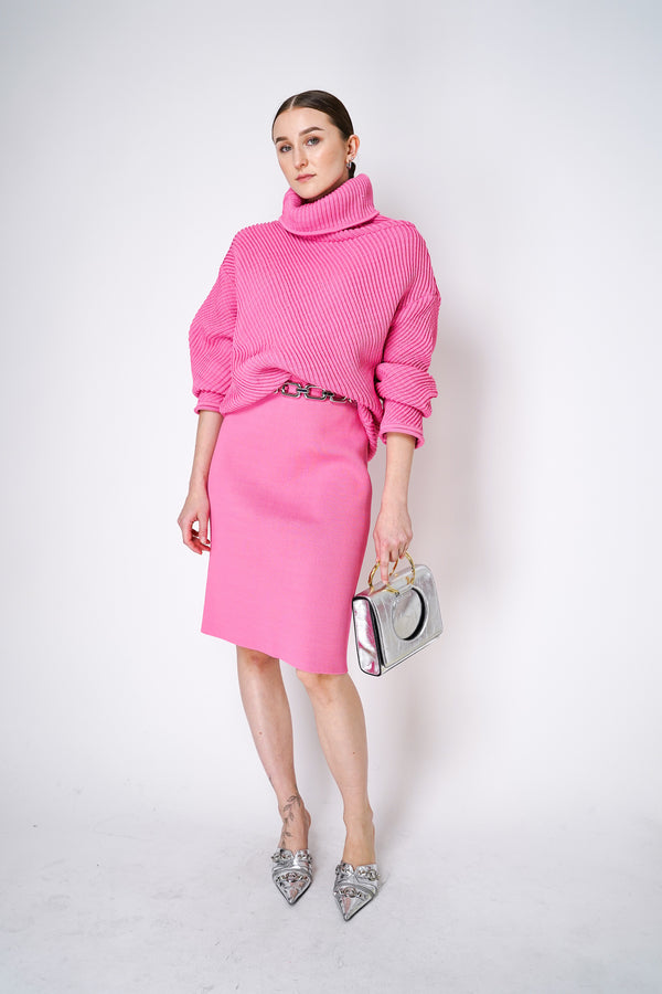 Philosophy di Lorenzo Serafini Knitted Skirt in Pink