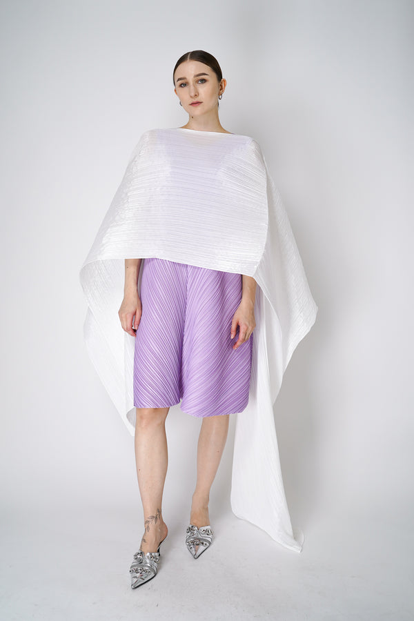 Pleats Please Issey Miyake Basic Madame-T Stole in White