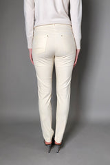 D. Exterior Skinny Velvet Pants in Cream