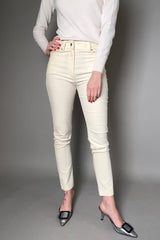 D. Exterior Skinny Velvet Pants in Cream