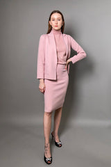 D. Exterior Reversible Knit Pencil Skirt in Rose Quartz and Honey