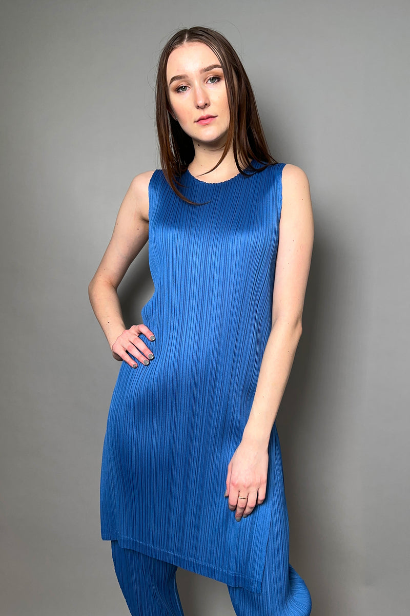 Pleats Please Monthly Colors: March Tunic in Steel Blue