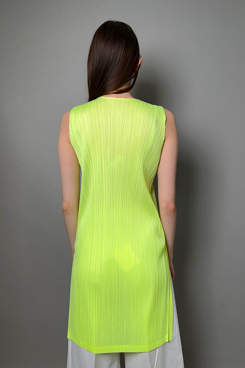 Pleats Please Issey Miyake Monthly Colors: March Tunic in Neon 