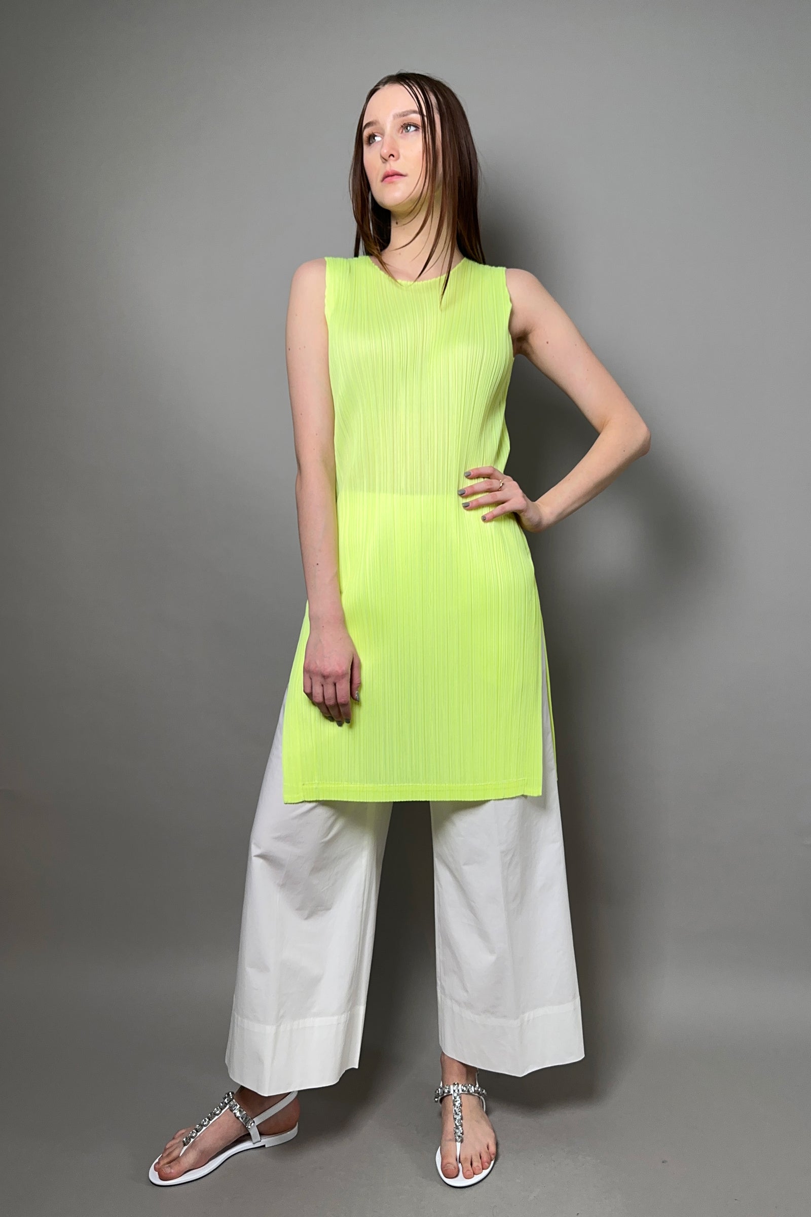 Pleats Please Issey Miyake Monthly Colors: March Tunic in Neon Yellow –  Ashia Mode