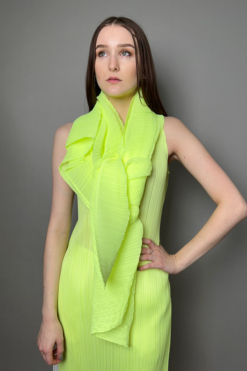 Pleats Please Issey Miyake Madame-T Scarf in Neon Yellow – Ashia