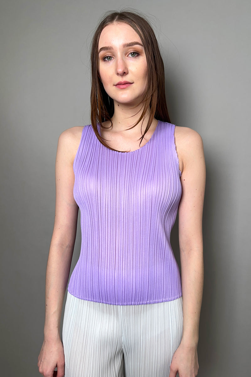 Pleats Please Issey Miyake Monthly Colors: March Tank Top in Light