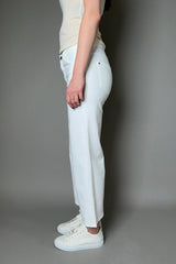 D. Exterior Cropped Wide Jeans in White