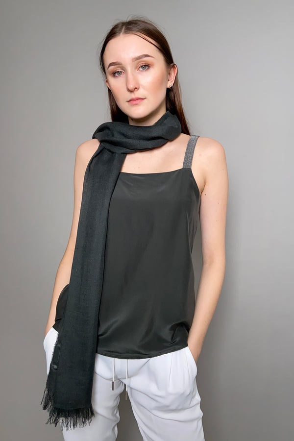 FF shawl - Dove grey lurex shawl