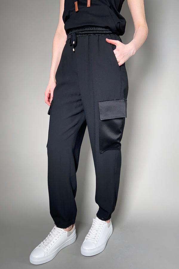 Lorena Antoniazzi Crepe Cargo Jogger Pants