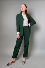 Lorena Antoniazzi Carrot-Leg Crepe Trousers in Hunter Green