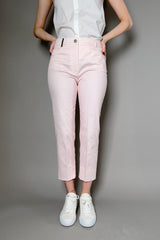 Peserico Cropped Cotton Pants with Pink Polka Dots - Ashia Mode