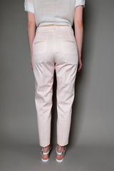 Peserico Cotton Trousers with Pink Polka Dots - Ashia Mode